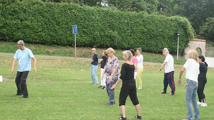 Im Park erlebten Herzogenauracher Qi Gong. Millionen Chinesen treffen sich auch jeden Tag, um dessen heilende Wirkung zu spüren. Foto: D. Weiler