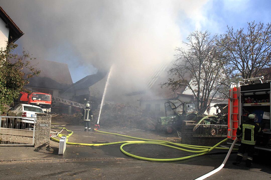 Brand in Schweinestall in Herzogenaurach