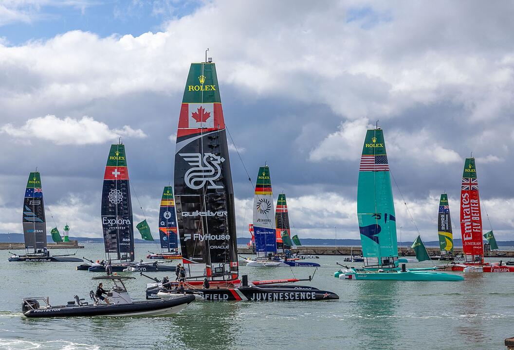 Segelrennen der SailGP vor R&uuml;gen