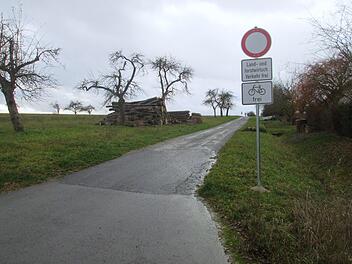 Im Auraer Neubaugebiet oberhalb der Straße des "Hopfackers" haben die Vorbereitungen mit dem Baumfällen bereits begonnen. Im Februar will die Gemeinde den Bebauungsplan auslegen.  Foto: Winfried Ehling