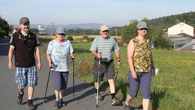 Familie Schauffler wandert gerne miteinander. Die Dinkelsb&uuml;hler freuten sich &uuml;ber die bestens organisierte Veranstaltung. Foto: Sonny Adam
