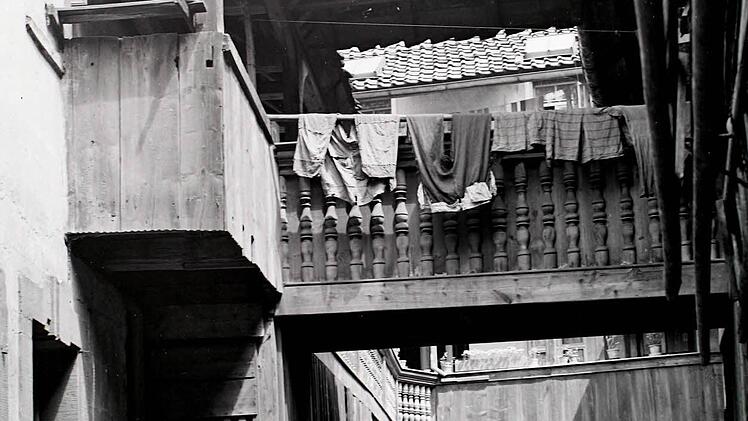 Vom Kulmbacher Heimatforscher Hans Edelmann stammt dieses historische Foto, das den Innenhof des "Ratskellers" zeigt. Foto: privat
