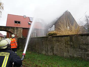Scheunenbrand in Langendorf. Foto: Arkadius Guzy