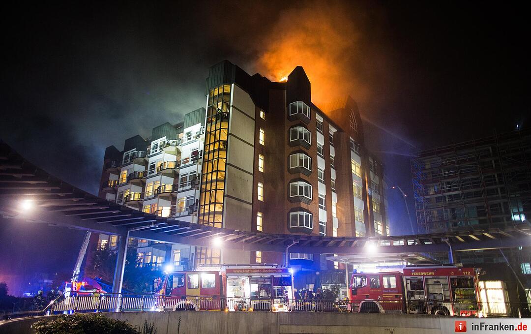 Brand im Krankenhaus Bergmannsheil Bochum