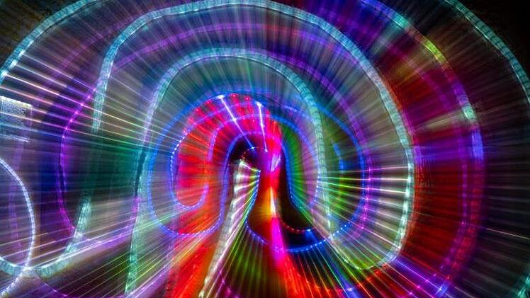 Das "Interaktive Labyrinth" schufen Technik- und Kunstgruppen des Frankenwald-Gymnasiums. Foto: Falk B&auml;tz