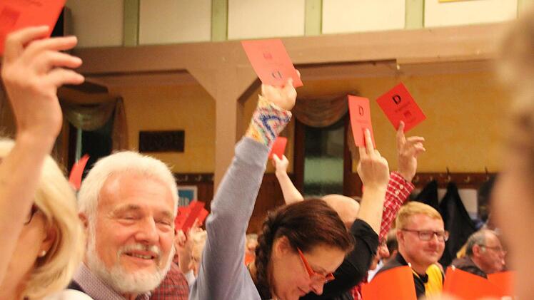 Rote Zustimmung. Foto: Simone Bastian