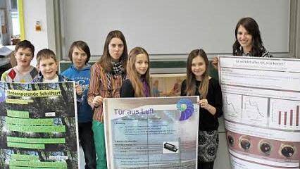 Die jungen Forscher von der Ebermannstadter Schule  Foto: Schwind