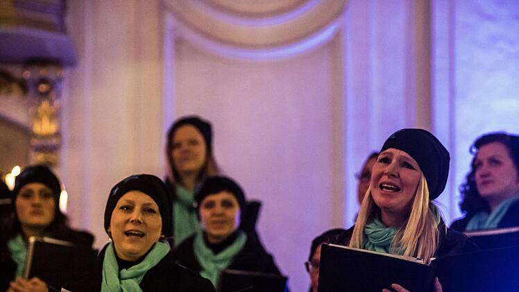 Begeisternder Auftritt: Das Vocalensemble Coburg gastierte in der Schlosskirche von Lahm im Itzgrund.Foto: Jochen Berger