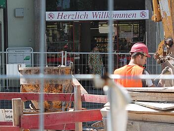 Die Baustelle in der Von-Hessing-Straße ist ein Faktor, der den Geschäftsleuten in der Stadt zusetzt. Foto: Benedikt Borst