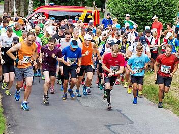 Vom Start weg ist es steil: Auf dem Frankenweg-Lauf müssen die Teilnehmer 1224 Höhenmeter bewältigen.  Foto: Felix Schott, Archiv