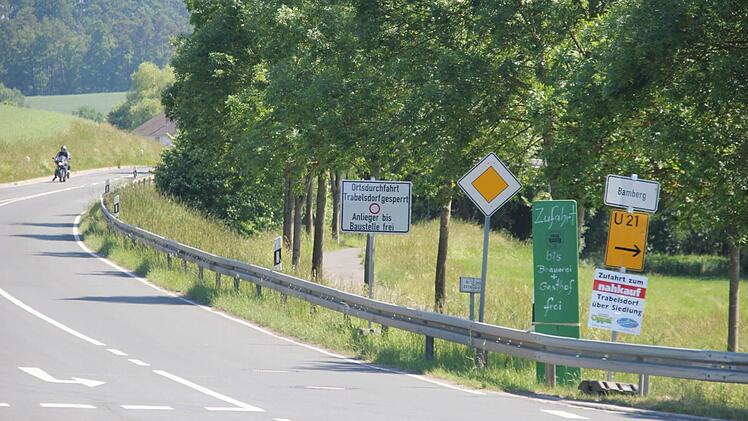 Auch aus Richtung Priesendorf geht nichts mehr. Foto: S. Martin