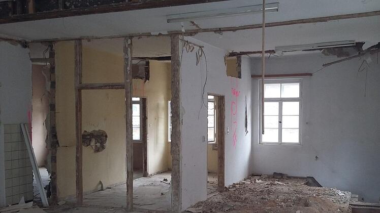Ein Blick in die Baustelle altes Rathaus. Foto: Markt Thurnau