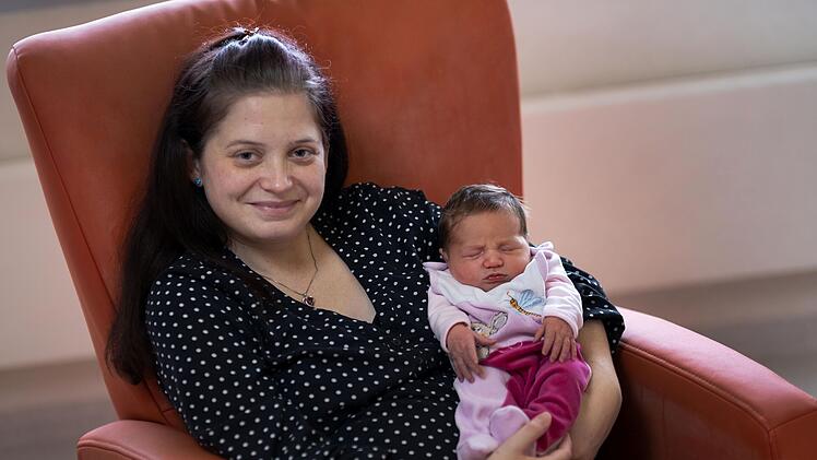 Das erste Neujahrsbaby im Raum Ansbach ist die kleine Franziska.