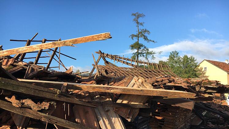 Das hat Sturm Fabienne im Burgwindheimer Gemeindeteil Untersteinach angerichtet. Archivbild:  Anette Schreiber