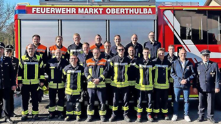 18 Feuerwehrkameradinnen und -kameraden der Freiwilligen Feuerwehr Oberthulba legten eine Leistungsprüfung erfolgreich ab.