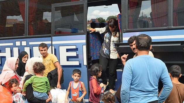 Im August 2015 kamen in Bad Kissingen die ersten Fl&uuml;chtlinge an.  Archiv Isolde Krapf