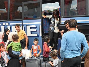 Im August 2015 kamen in Bad Kissingen die ersten Flüchtlinge an.  Archiv Isolde Krapf