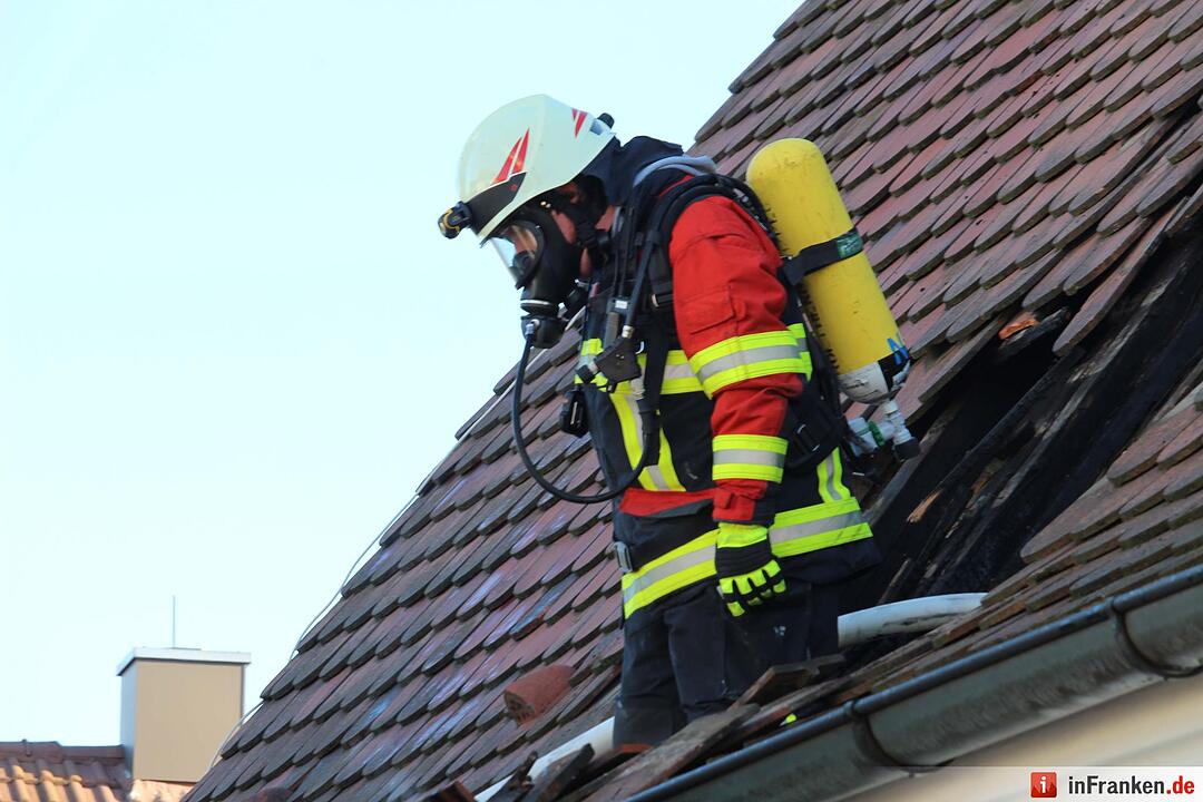 Dachstuhlbrand in Röthenbach an der Pegnitz