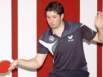 Michael Kolb vom DJK-SV Neufang blieb beim 9:4-Erfolg in Au in seinen zwei Einzeln und im Doppel unbezwungen. Foto: Hans Franz