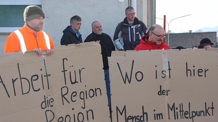 Demo bei Schaeffler in Elfershausen. Foto: Heike Beudert