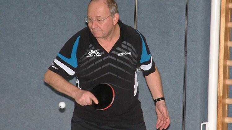 Bezirksmeister der Senioren 65: Werner Türk vom TTC Rugendorf. Foto: Hans Franz
