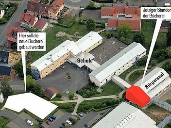 Der Platz für die Bücherei wurde vor einem Jahr festgelegt. Foto: Rinklef