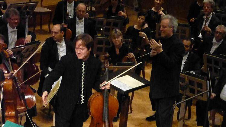 Nach den Rokoko-Variationen: Jan Vogler und Manfred Honeck. Foto: Ahnert