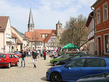 Der Anger war auch dieses Jahr wieder das Zentrum des GTI-Treffens. Dieter Britz
