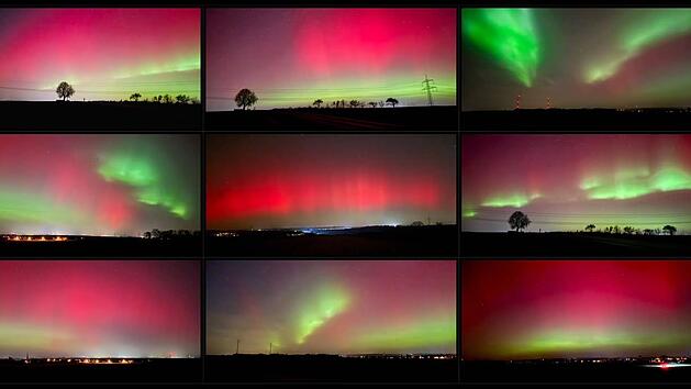 Polarlichter &uuml;ber Franken