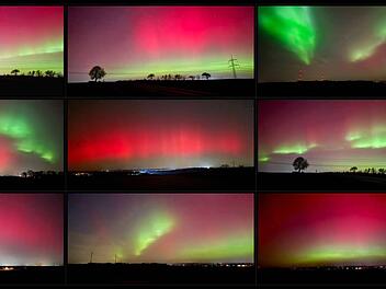 Polarlichter &uuml;ber Franken