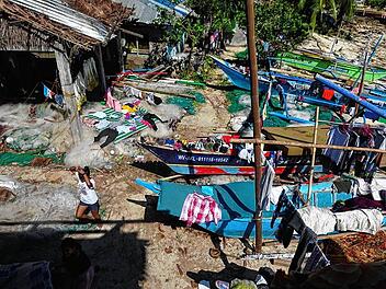 Boracay_Wäsche trocknen nach Taifun