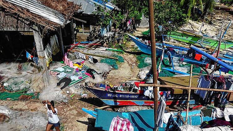Boracay_Wäsche trocknen nach Taifun