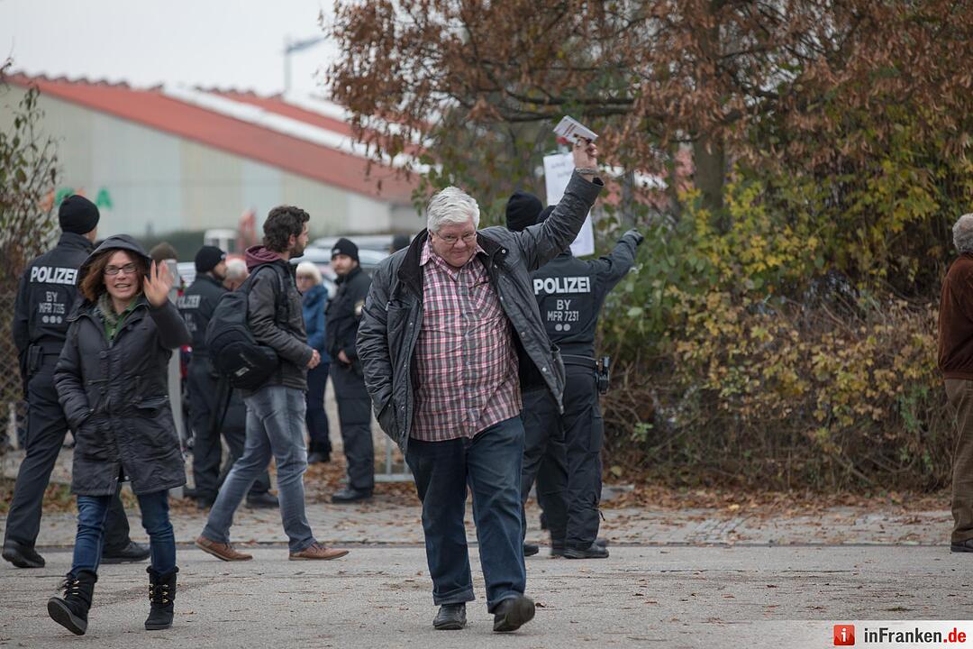 Demonstration gegen AfD-Veranstaltung in Gunzenhausen