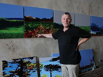 Ansichten aus Bamberg und Umgebung, gemalt von von Willibald Mertl, sind ab 2. August im Kunstraum Kesselhaus zu sehen. Fotos: Barbara Herbst