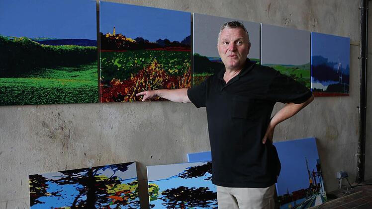 Ansichten aus Bamberg und Umgebung, gemalt von von Willibald Mertl, sind ab 2. August im Kunstraum Kesselhaus zu sehen. Fotos: Barbara Herbst