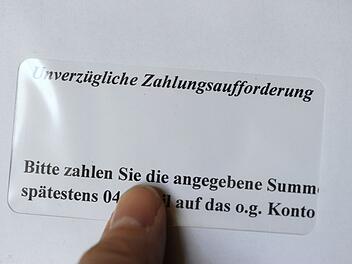 Mahnung - Zahlungsaufforderung