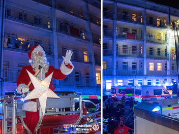 Erlangen: Weihnachtliche Blaulichtaktion erfreut Klinikum - Kinderaugen "funkelten gro&szlig;"