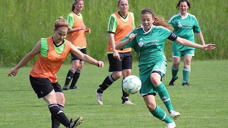 Die Lonnerstadterinnen um Verena Haberkamm (rechts) müssen zum Rückrundenauftakt in der Bezirksoberliga bei einer vermutlich verstärkten Reserve der SpVgg Greuther Fürth ran.