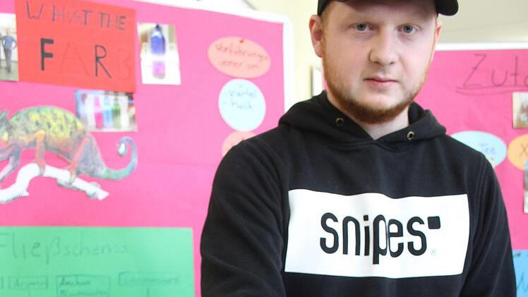 Die Cham&auml;leon-Limo von Jonas B&uuml;ttrich und Marcel Pionarski (nicht im Bild) ist der Knaller.  Foto: Sonny Adam