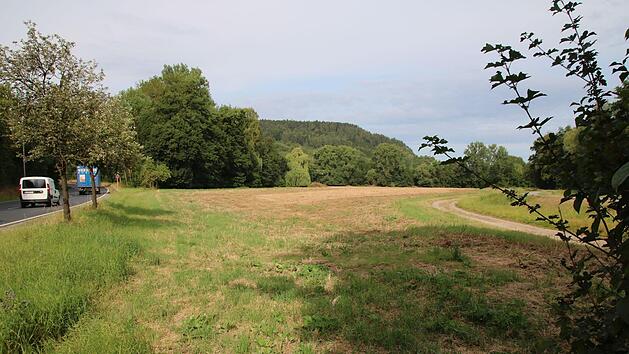 Direkt neben der Entlastungsstra&szlig;e wird auf der &auml;u&szlig;eren Lache das Feuerwehrger&auml;tehaus entstehen. Mehr aber nicht. Die urspr&uuml;nglich geplanten Parkpl&auml;tze und Sondergebiet f&uuml;r Einzelhandel sind vom Tisch. Foto: Thomas Malz