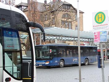 Die Haltestelle der Busse am Forchheimer Bahnhof  Fotos: Andreas Schmitt
