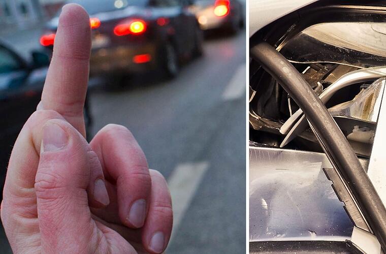 Unfall auf A70 bei Scheßlitz: Autofahrer bremst 65-Jährigen aus und zeigt Stinkefinger - Totalschaden ist Folge