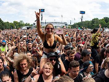 Rock im Park - der Sonntag war wie immer der Höhepunkt des Festivals. Foto: Daniel Karmann, dpa