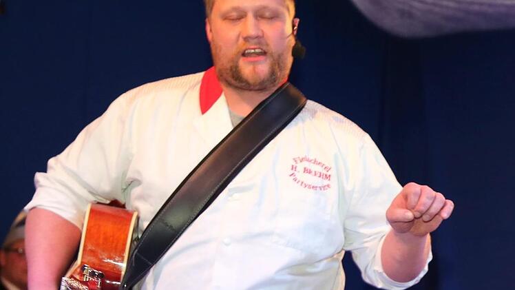 Überzeugte nicht nur in Wort und Ton, sondern auch in Mimik und Gestik: Metzgermeister Markus Brehm (Dietersdorf). Foto: Bettina Knauth