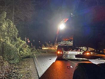 Ein Langholztransporter kam der Feuerwehr Bad Kissingen und Hausen zu Hilfe.
