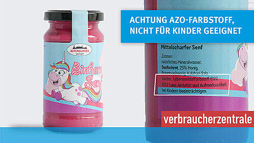 "Einhorn Senf" für Kinder ausgerechnet für Kinder ungeeignet und schädlich - Verbraucherschützer kritisieren Firma