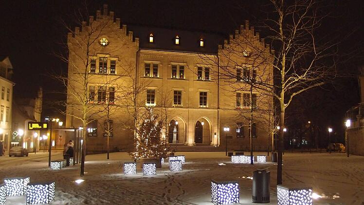 Impressionen aus dem verschneiten Coburg: AlbertsplatzFoto: Jochen Berger