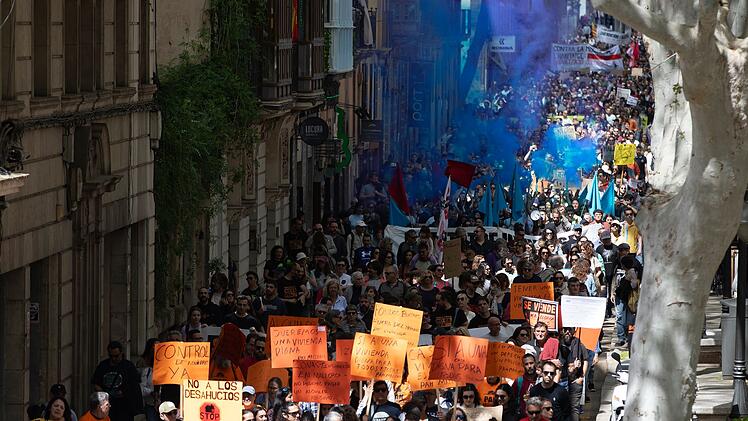 Demonstration gegen Wohnungsnot in Spanien