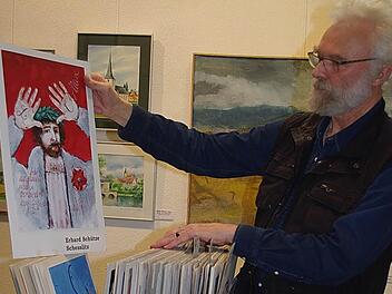 Peter M. Bannert zeigt Lucas Cranach Portrait-Variationen. Foto: Heike Schülein