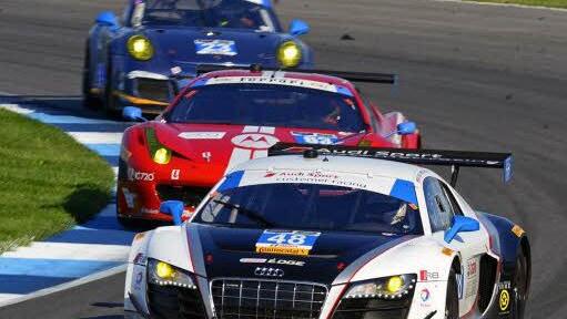 Da lagen Haase/Miller mit ihrem Audi R8 LMS ultra noch in Führung. Am Ende mussten sie aber den Ferrai von Jeff Westphal und Alessandro Balzan vorbeiziehen lassen.